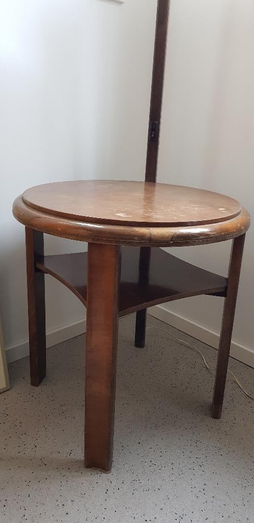 Tafel eiken met lamp kapje 1920 jaren ,, Ophalen