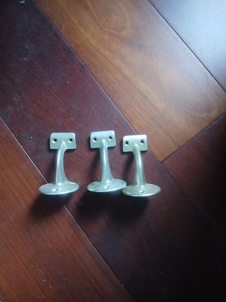 3 x trapleuning houder nikkel mat nieuw en ongebruikt, Ophalen of Verzenden