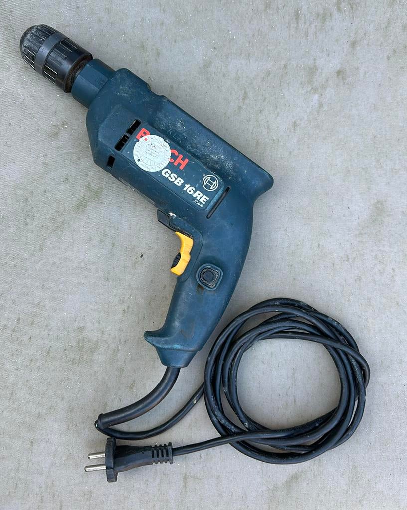 Bosch GSB 16 RE 550w, Ophalen of Verzenden, Gebruikt, Boormachine