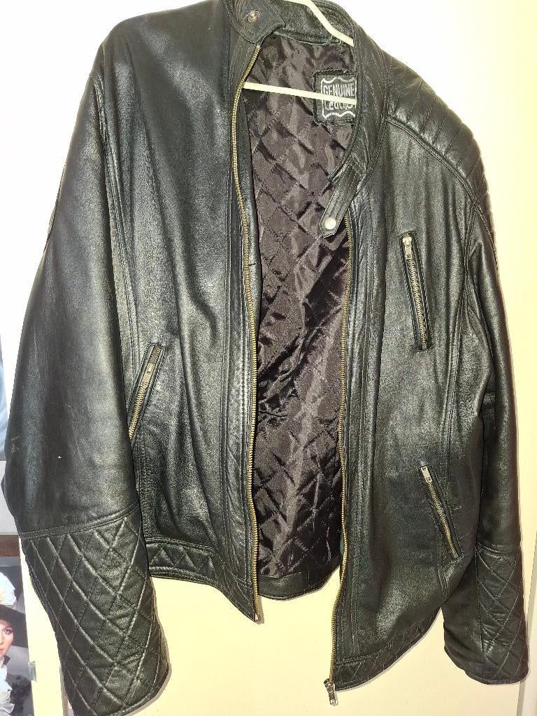 Lederen Jack, Onbekend, Zwart, Overige maten, Ophalen of Verzenden