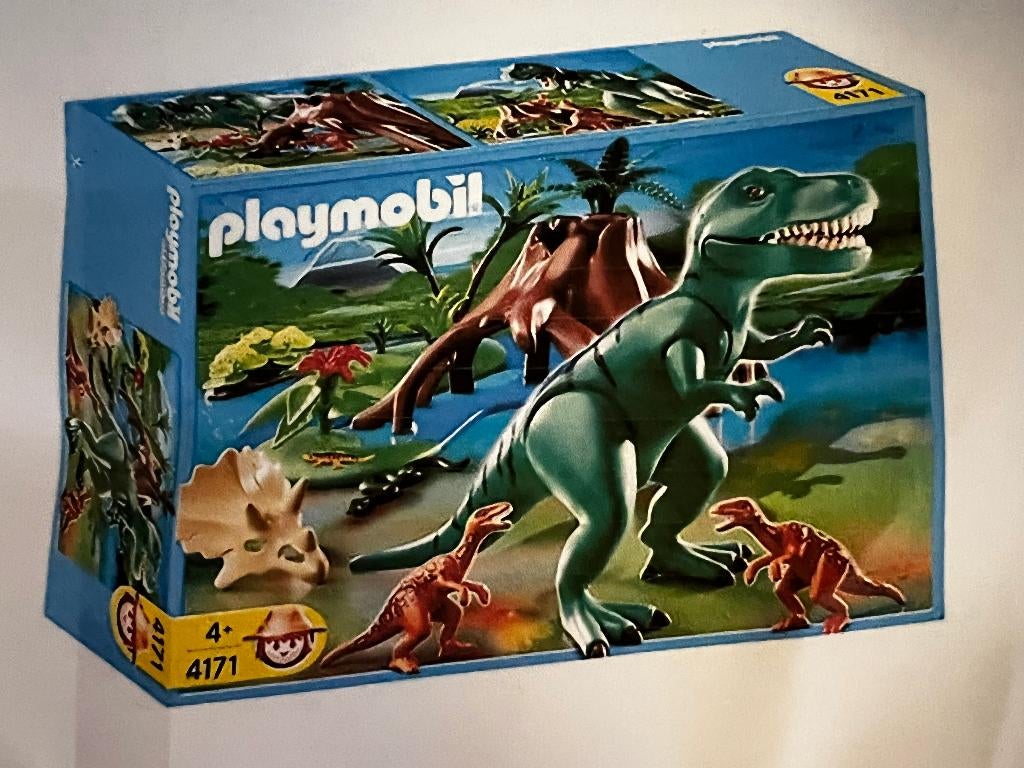Playmobil 4171 – Dinosaurus – T-Rex met velociraptors, Kinderen en Baby's, Speelgoed | Playmobil, Ophalen of Verzenden, Zo goed als nieuw