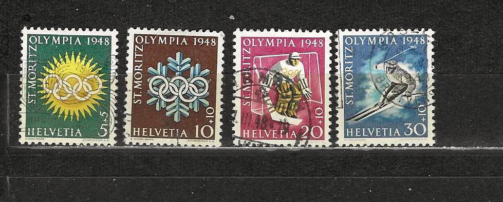 Zwitserland 492-495, Ophalen of Verzenden, Gestempeld