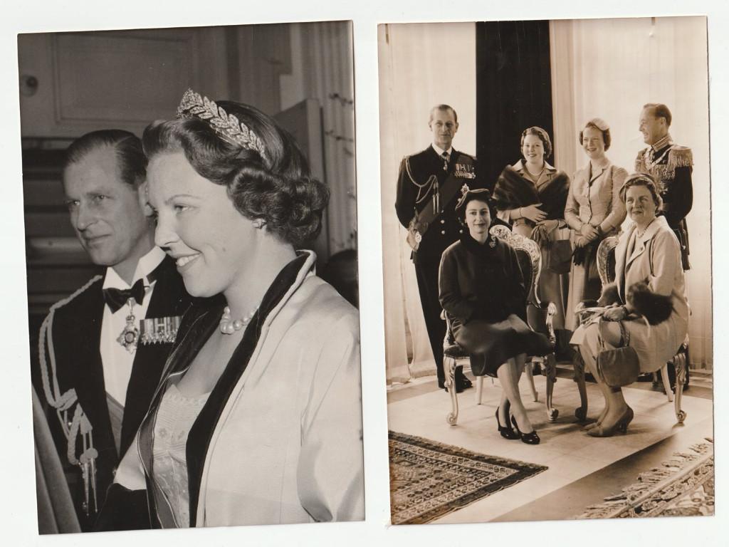 6 persfoto's 1958 Queen Elisabeth Prince Philip Beatrix e.a, Gebruikt, Verzenden, Kaart, Foto of Prent, X