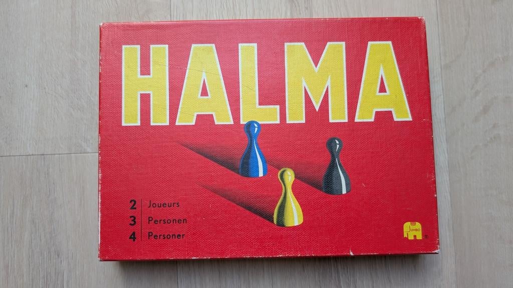 Halma bordspel - Klassiek strategiespel voor het hele gezin, Een of twee spelers, Ophalen of Verzenden, Gebruikt
