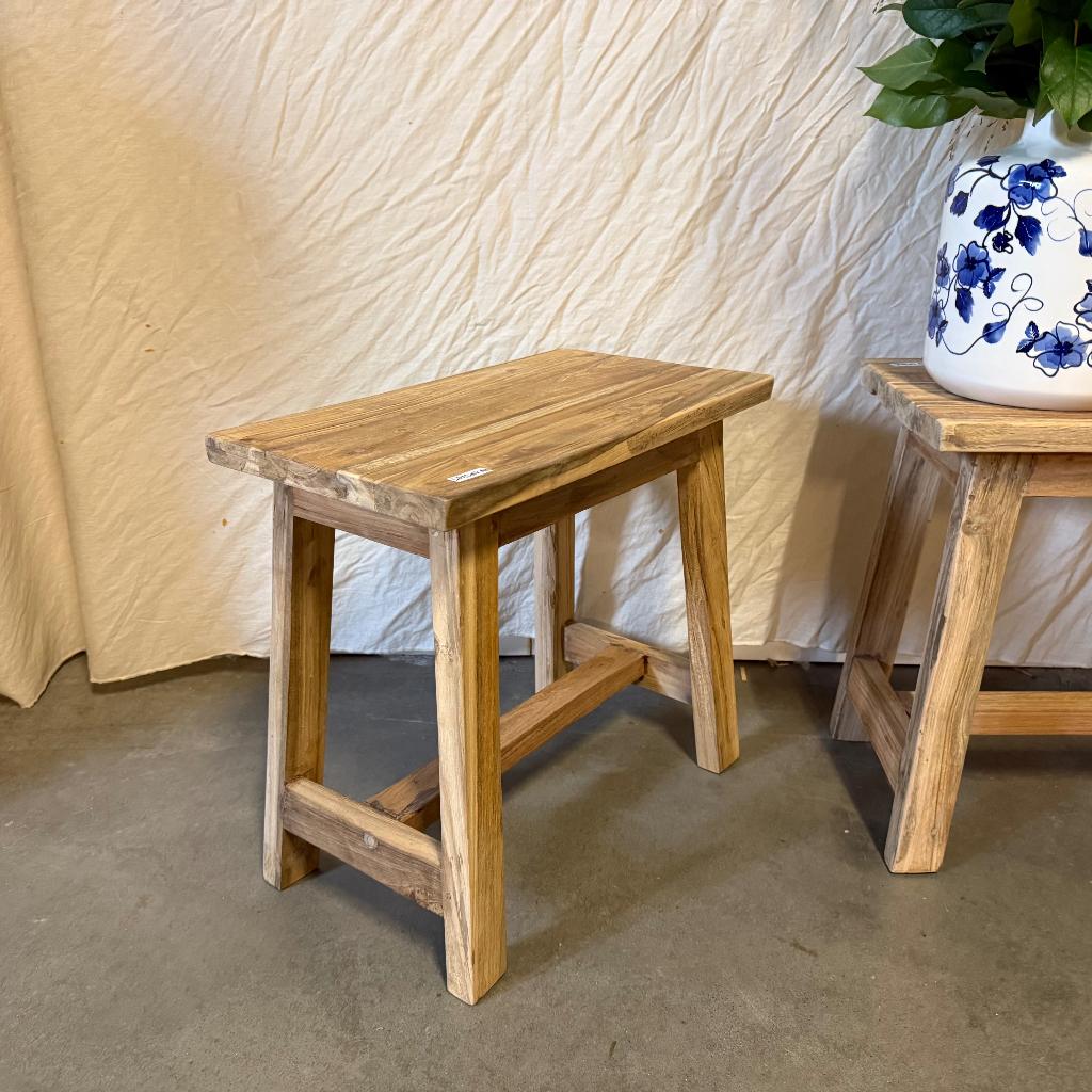 Robuust krukje - massief teak - TTM Wonen, Huis en Inrichting, Krukjes, TTM Wonen, Meubels – (Perzische) Tapijten en Woonaccessoires