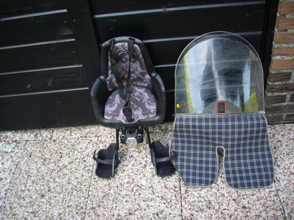 bobike fietsstoeltje+scherm+adapter, Fietsen en Brommers, Fietsaccessoires | Fietsstoeltjes, Ophalen, Voorzitje, Bobike, Gebruikt