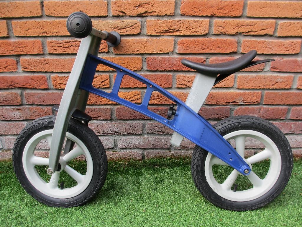 Mooie blauwe loopfiets van First Bike, Ophalen, Gebruikt, Loopfiets