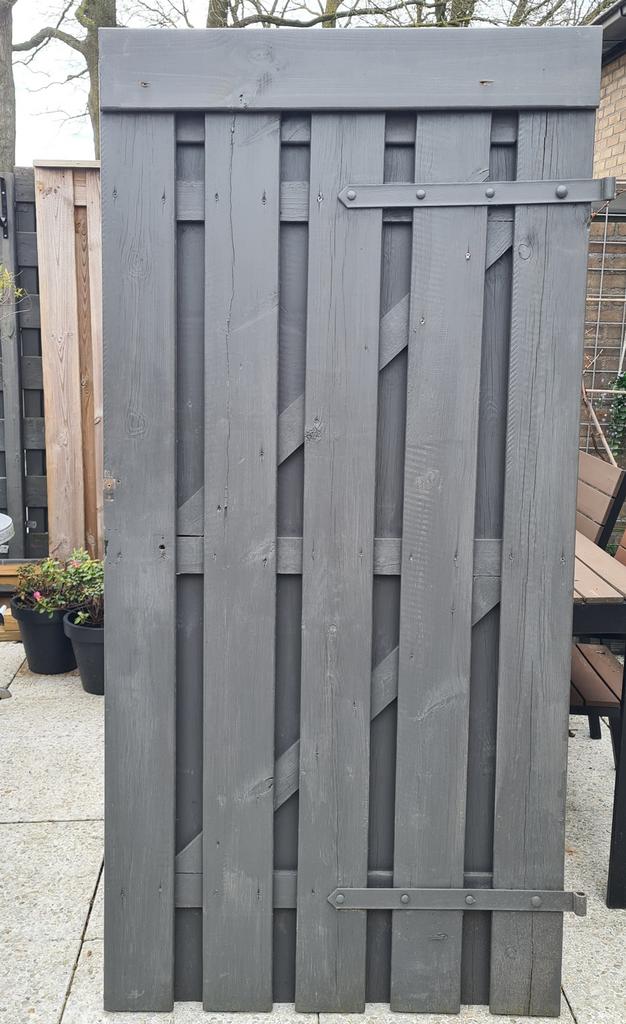 Houten tuindeur / tuinpoort, Tuin en Terras, Schuttingen, Ophalen, 1 tot 2 meter, Minder dan 3 meter, Zo goed als nieuw