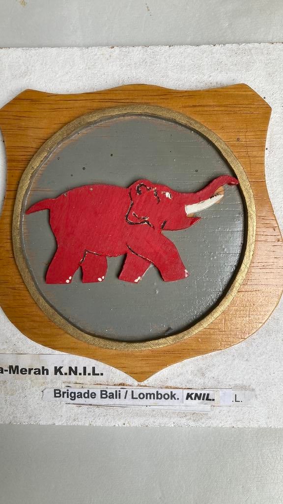 KNIL Gadja Merah, Ophalen of Verzenden, Landmacht, Nederland, Embleem of Badge