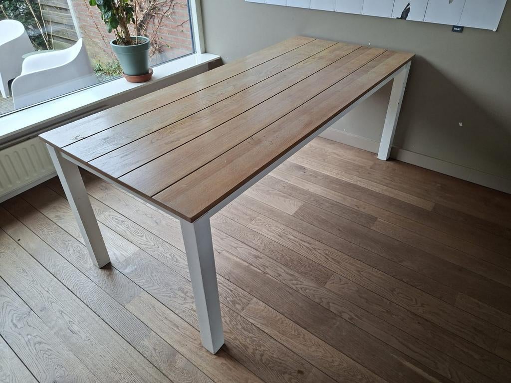 Eettafel 200cmx90cm, Ophalen, Gebruikt, 200 cm of meer, 50 tot 100 cm