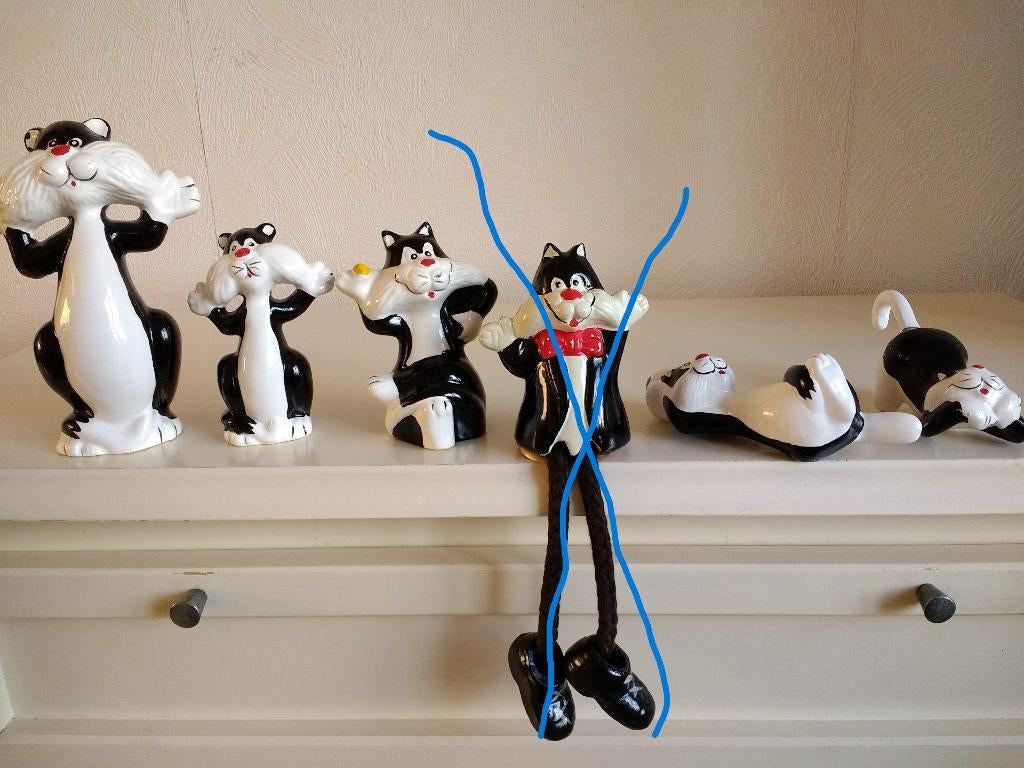 Diverse beeldjes Sylvester Looney Tunes per stuk te koop, Ophalen of Verzenden, Zo goed als nieuw