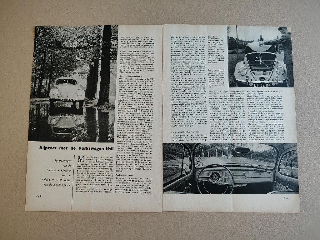 Auto Test (uit oud tijdschrift) Volkswagen Kever (1961), Verzenden, Gelezen, Volkswagen