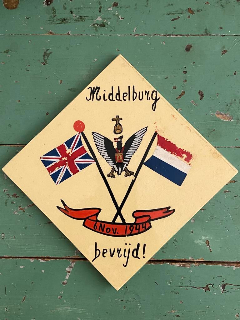 Bevrijding tegel Middelburg 6 november  1944, Ophalen of Verzenden, Nederland