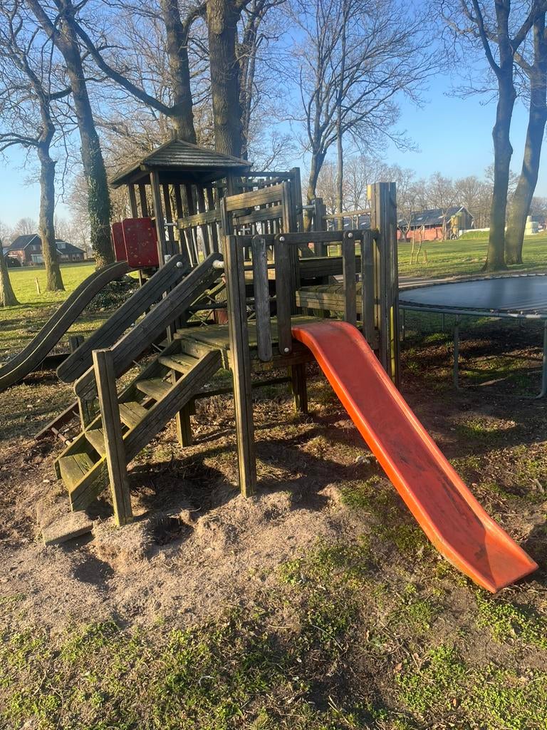 Speeltoestel hardhout, Kinderen en Baby's, Speelgoed | Buiten | Speeltoestellen, Ophalen, Gebruikt