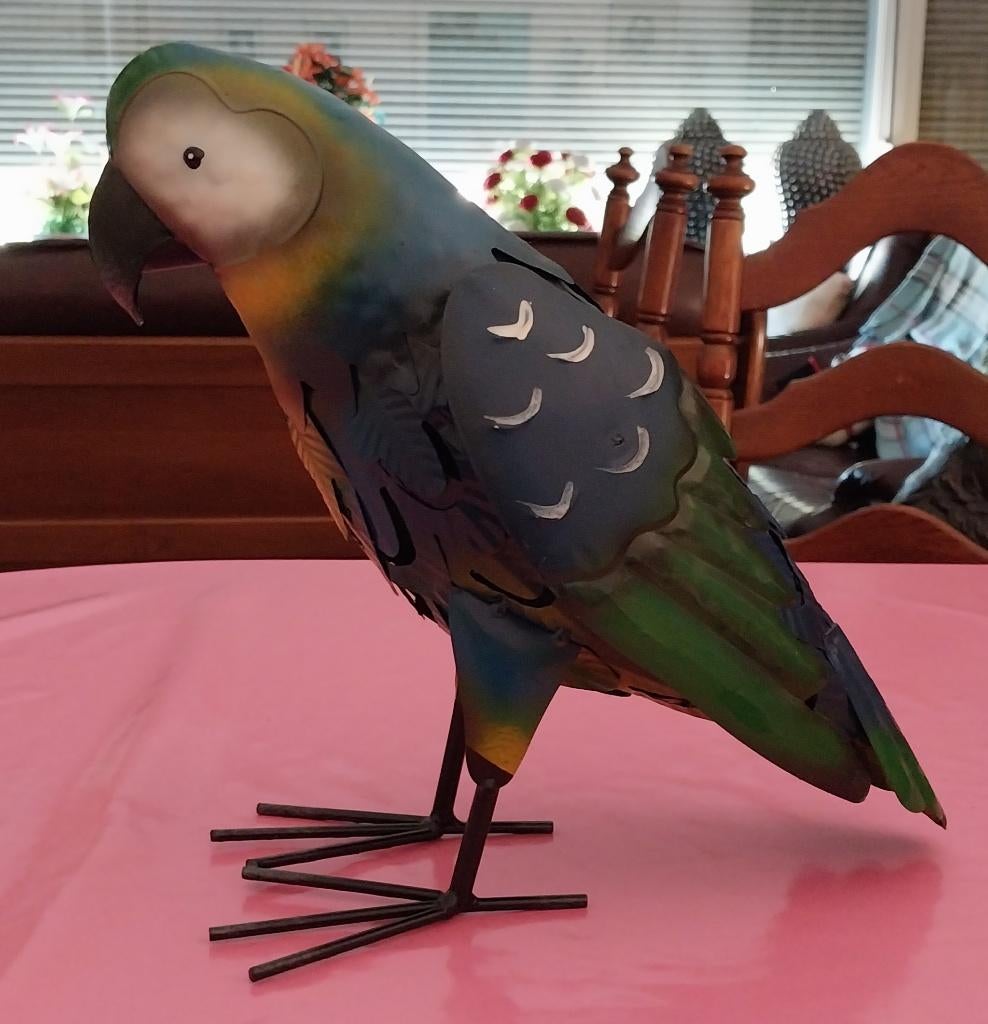 Decoratieve papegaai,Kleurige ara,metaal, Ophalen, Zo goed als nieuw, Dier