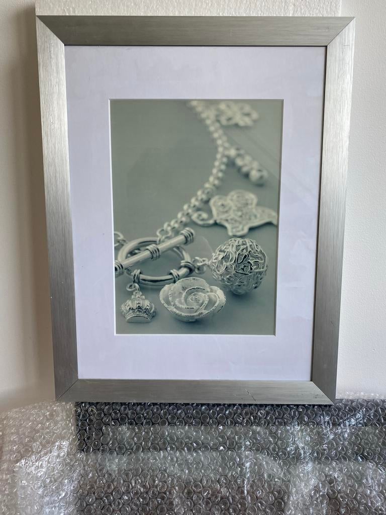 Zilverkleurige fotolijsten, Huis en Inrichting, Woonaccessoires | Lijsten, Ophalen of Verzenden, Zo goed als nieuw, Metaal of Aluminium