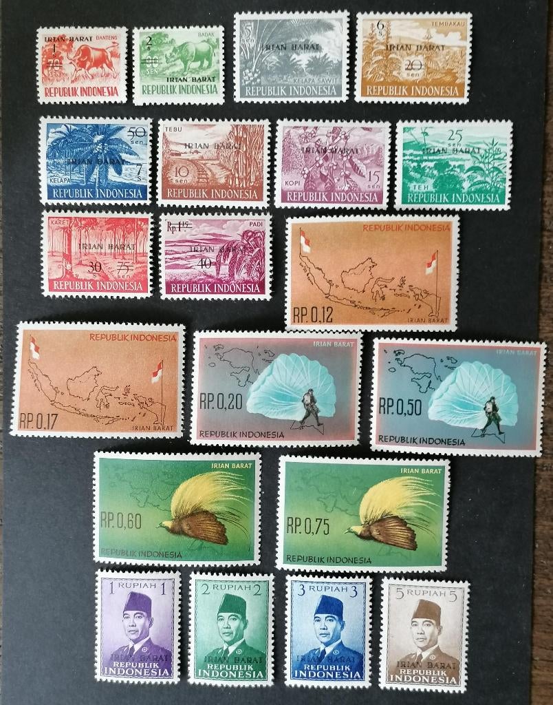 INDONESIË - Irian Barat nrs. 1 t/m 20, Verzenden, Postfris, Zuid-Azië