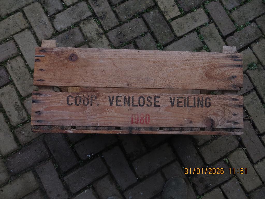 veilingkist hout, Huis en Inrichting, Woonaccessoires | Kisten, Ophalen, Minder dan 50 cm, Gebruikt, 50 tot 100 cm