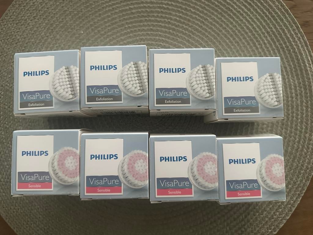 Philips VisaPure opzetborstels: Exfoliatie & Gevoelige Huid, Ophalen of Verzenden, Nieuw, Gehele gezicht, Reiniging