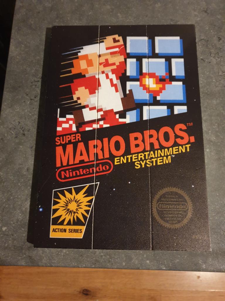 Houten Mario ophangbord vintage, Ophalen of Verzenden