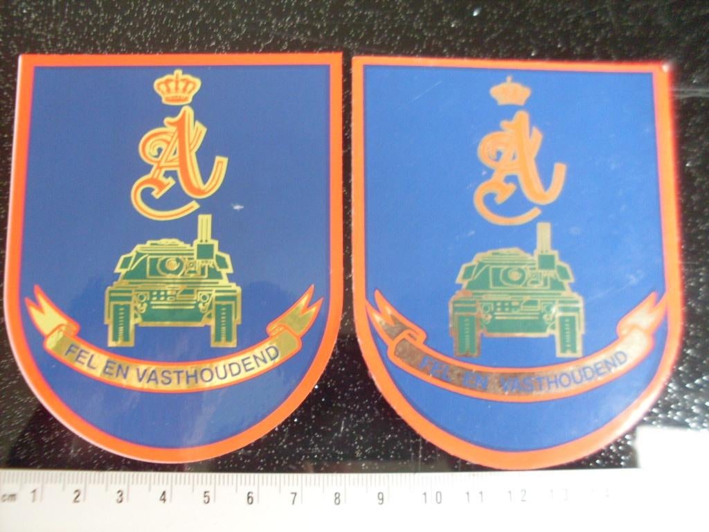 2x sticker 101 tankbataljon Regiment Huzaren Prins Alexander, Verzenden, Zo goed als nieuw, Bedrijf of Vereniging