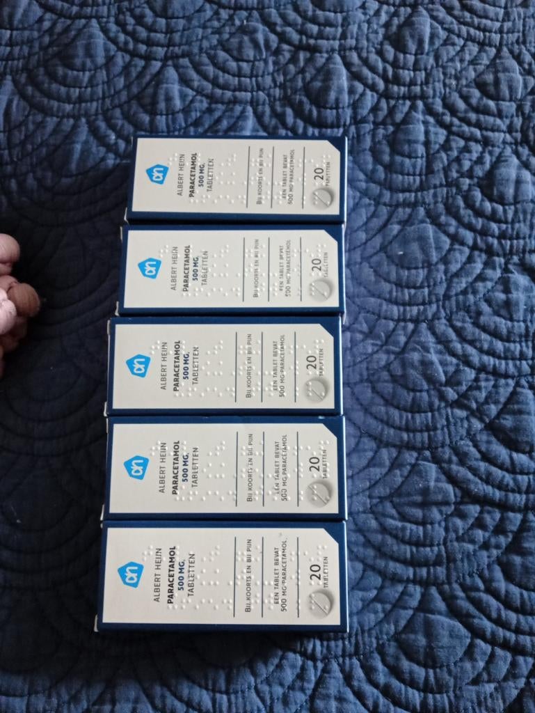 Albert Heijn Paracetamol 500 mg - 5 of 10 doosjes, Ophalen of Verzenden, Nieuw, Overige typen