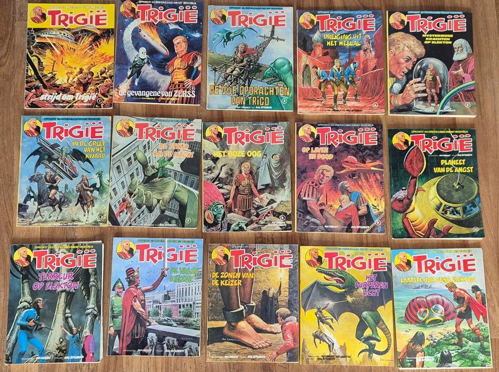 Trigië stripboeken, Ophalen of Verzenden, Gelezen