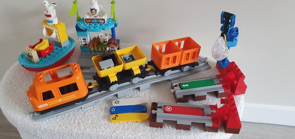 Duplo trein met rails en accessoires, Ophalen of Verzenden, Duplo
