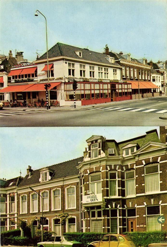 Hotel-Cafe-Restaurant Van Aken, Haarlem - ongelopen, Ophalen of Verzenden, Voor 1920, Ongelopen, Noord-Holland