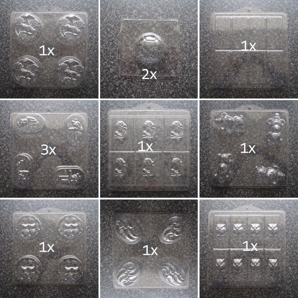 55 nieuwe Zeep, Gips, Kaars en Epoxy mallen, Verzenden, Nieuw, Knutselwerk