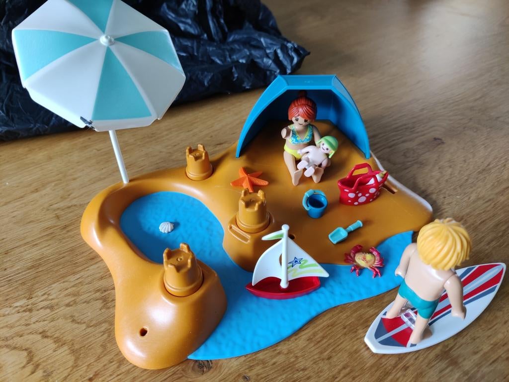 Playmobil 9425 Strandset - incompleet, parasol beschadigd, Ophalen of Verzenden