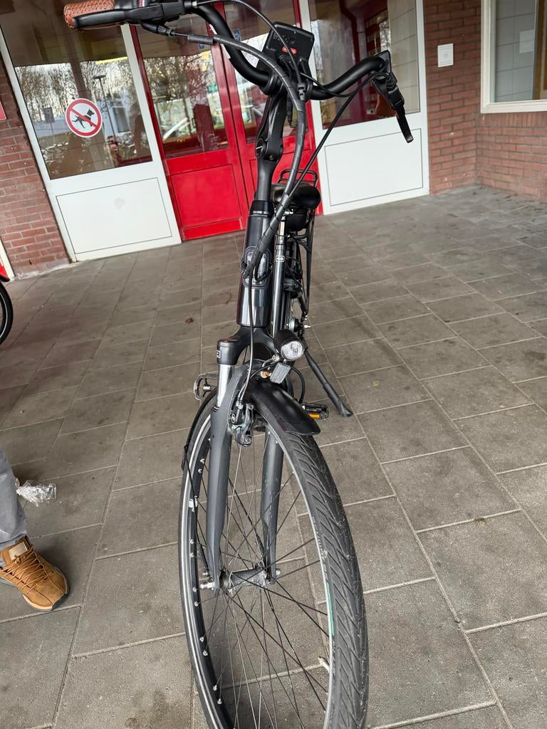 Van Dijck Zwarte elekt. fiets met Bafang motor, Ophalen, Gebruikt, Overige merken