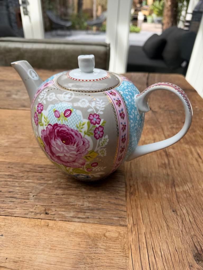 Theepot met bloemenprint merk Pip Studio, Ophalen of Verzenden, Zo goed als nieuw