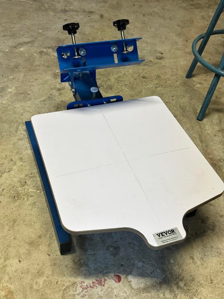 Zeefdrukpers van Vevor, Ophalen