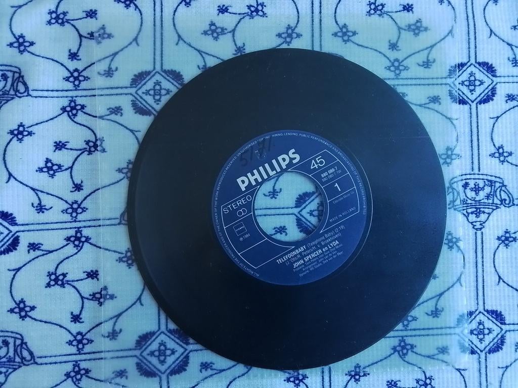 John spencer en Lyda             Telefoonbaby, Ophalen of Verzenden, Zo goed als nieuw, Nederlandstalig, Single