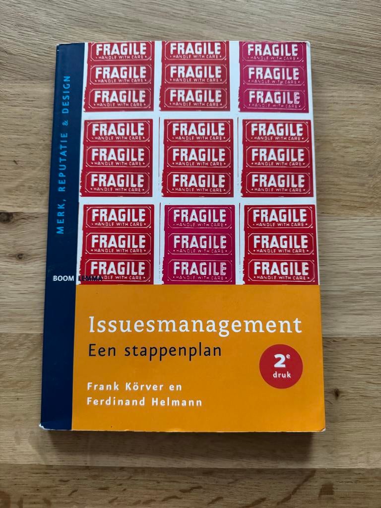 Issuesmanagement - Een stappenplan (Frank Körver & Ferdinand, Ophalen of Verzenden, Zo goed als nieuw, Management