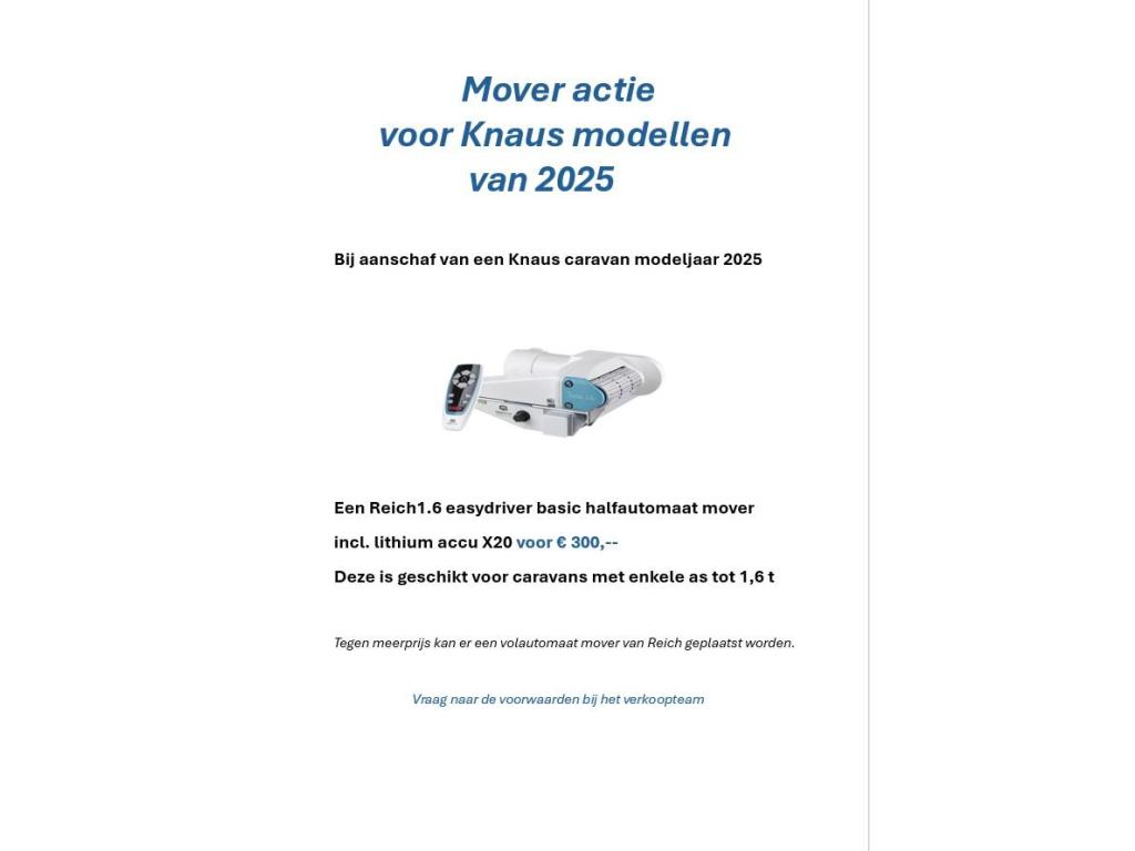 Knaus Yaseo 340 PX Lichtgewicht!, Caravans en Kamperen, Overige typen, Tot en met 2, Bedrijf, Treinzit
