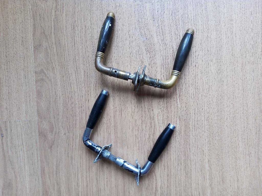 Jaren 30 deurklink, orgineel, Ophalen, Gebruikt, Koper of Messing, Klink of Kruk