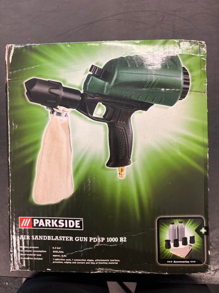 Parkside PDSP 1000 B2 Perslucht Zandstraalpistool, Ophalen of Verzenden, Nieuw