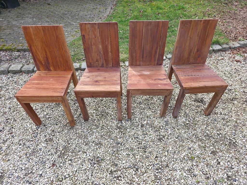4 hard houten bali stoeltjes, Ophalen
