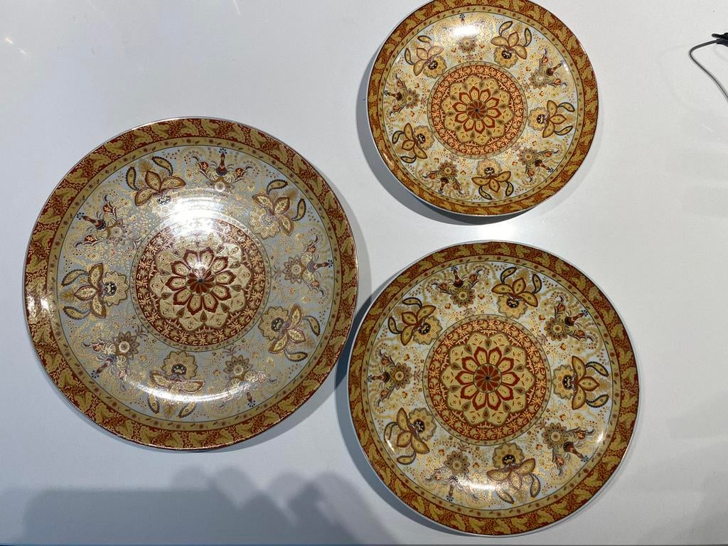 3 wandborden Chinees Imari, Ophalen of Verzenden