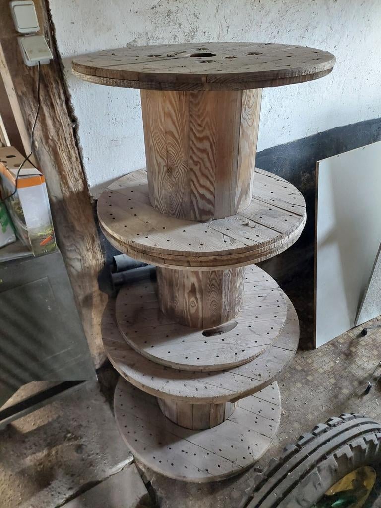 3x Houten haspel, Ophalen