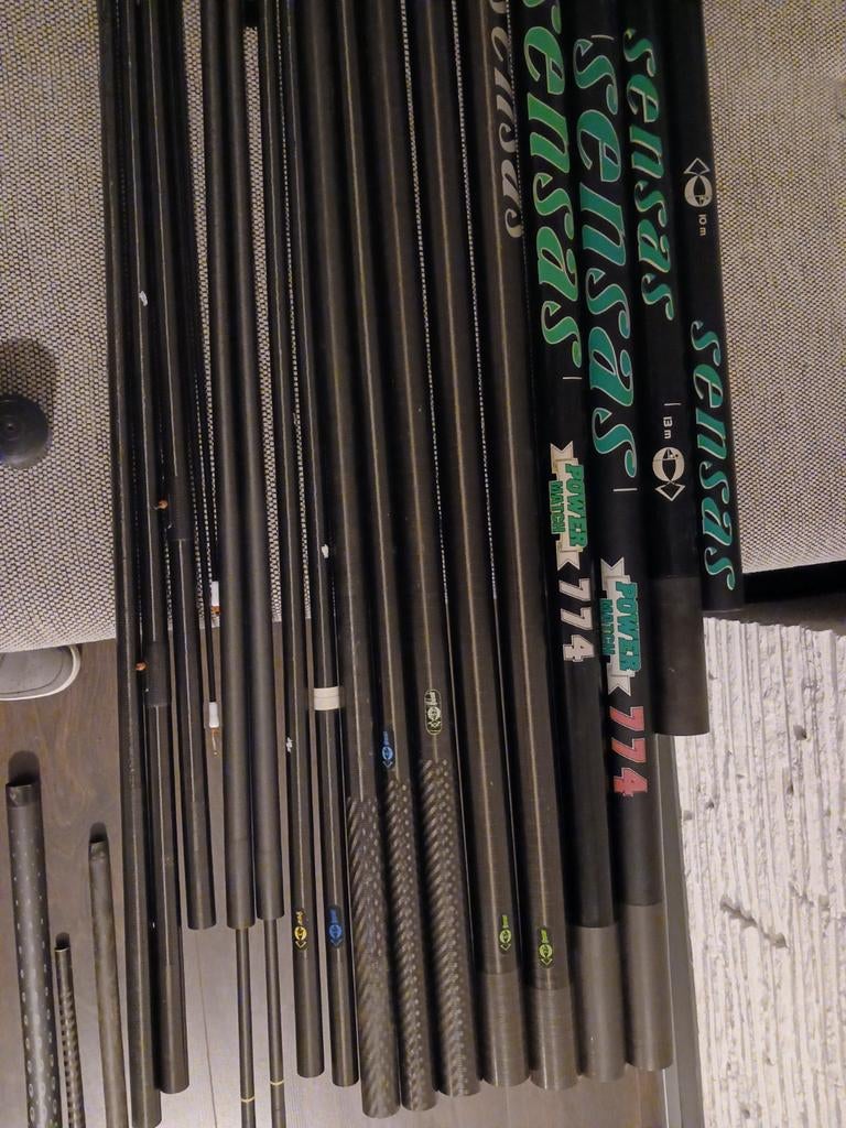 Colmic, Sensas, Drennan hengel tekoop zie foto's, Watersport en Boten, Ophalen, Complete hengel