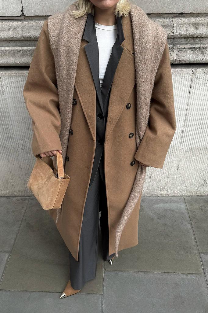 Trendy oversized Camel  jas Nieuw 36, Kleding | Dames, Ophalen of Verzenden, Nieuw, Maat 36 (S), Beige