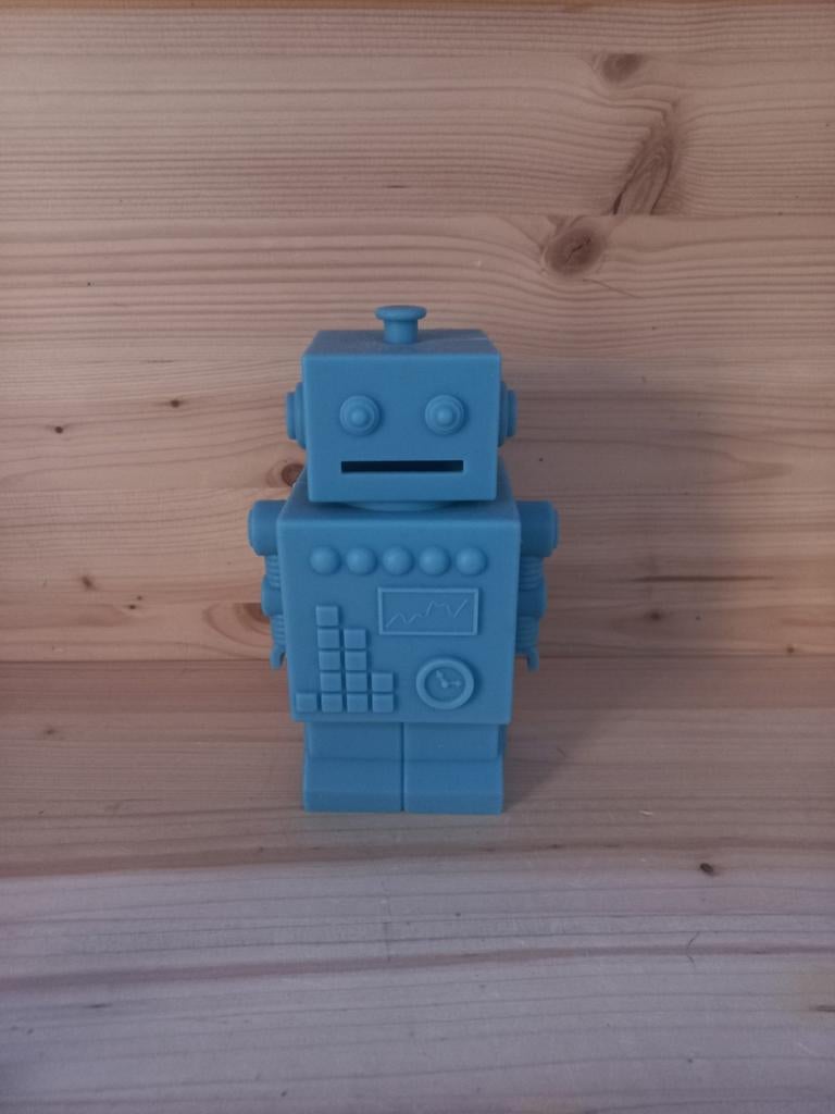 Robot spaarpot lichtblauw., Ophalen of Verzenden, Nieuw, Kunststof, Dier