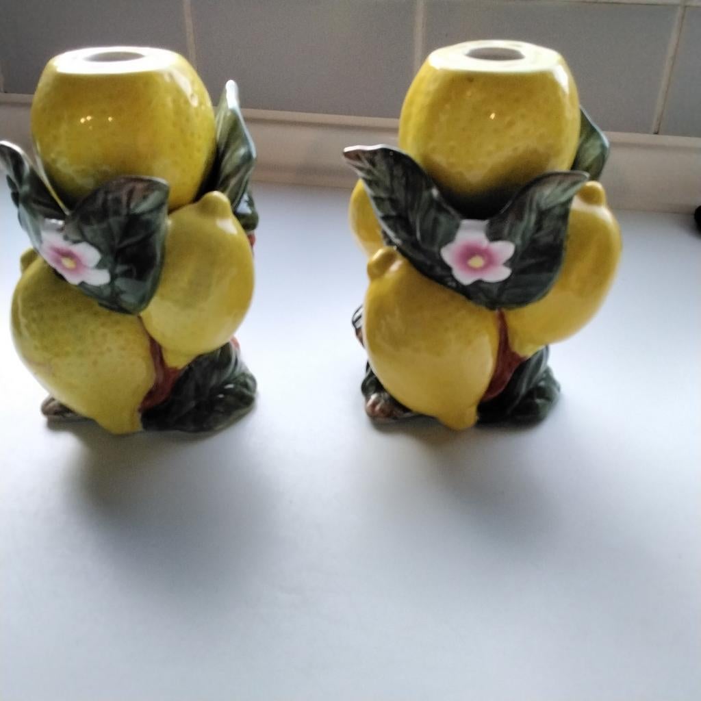 Aardewerk citroenen vaas, Ophalen of Verzenden