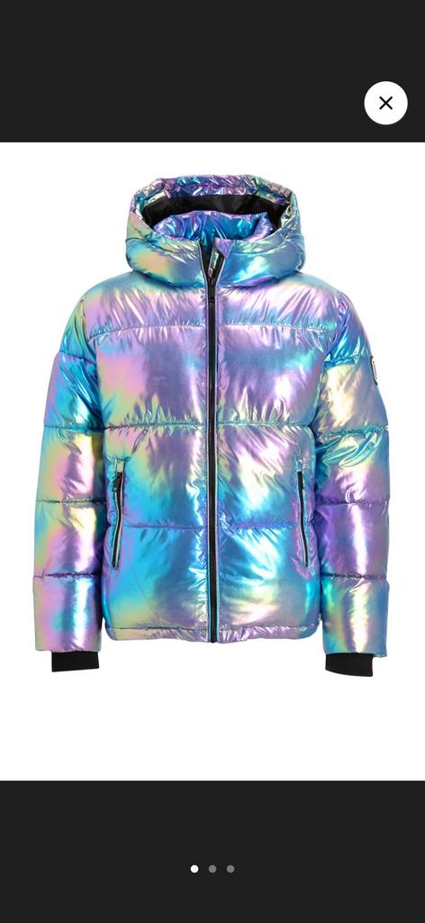 CoolCat puffer winterjas metallic oil, Ophalen, Zo goed als nieuw