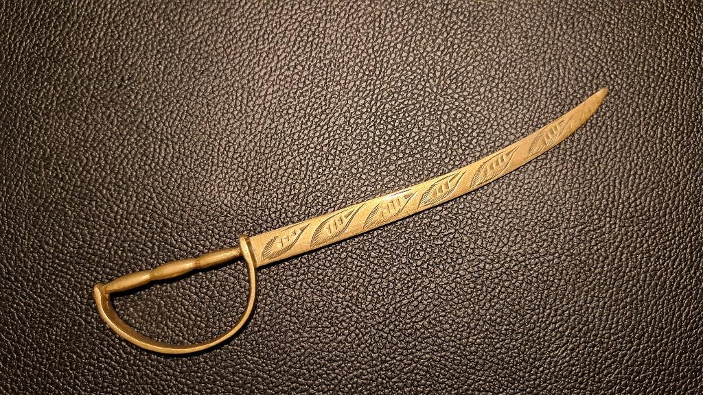 Messing briefopener zwaard, Ophalen of Verzenden, Koper