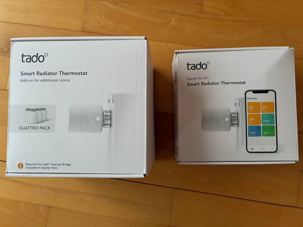 Tado slimmen thermostaten 4 x en Tado starter kit V3, Ophalen of Verzenden, Nieuw