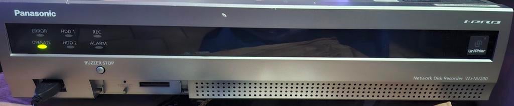 Panasonic WJ-NV200K/G i-PRO Serie NVR recorder., Ophalen of Verzenden, Gebruikt, Buitencamera